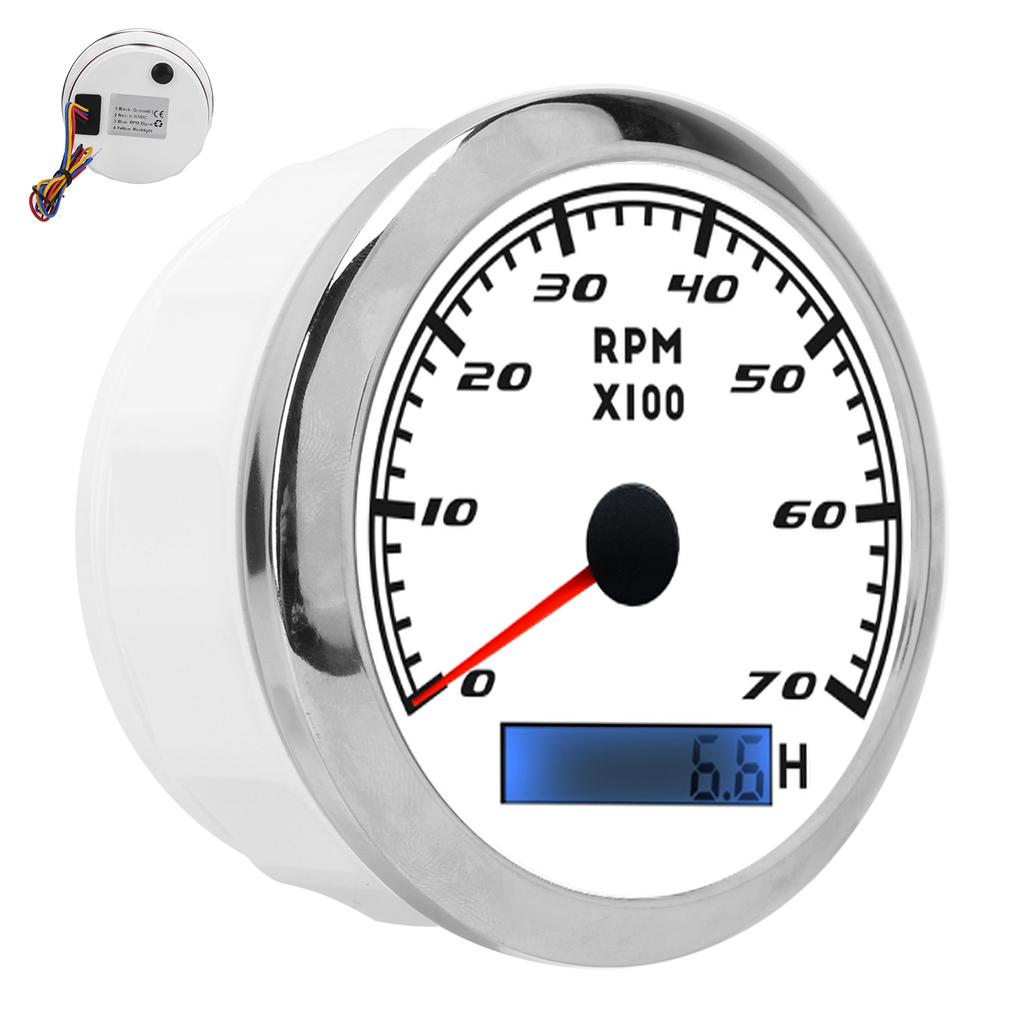 Pointer Tachometer Waterproof Marine Accessory   for Automobiles Boats Yacht RV 9‑32V