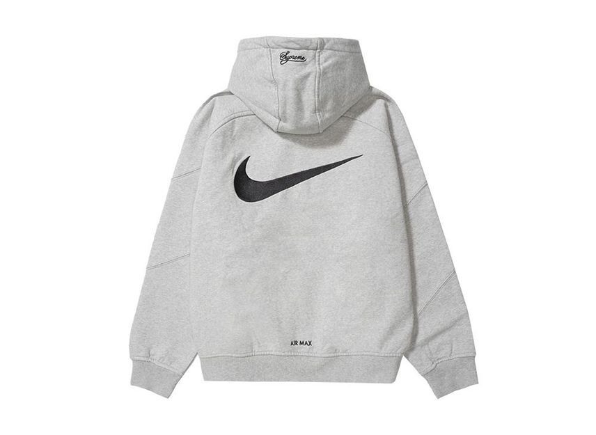 HF9633-063 Худи на молнии Supreme Nike, меланжево-серый