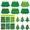 1 Set Handmade Cartoon Sticker Kit 3D Xmas Tree Hanging Ornaments  Holiday Decor