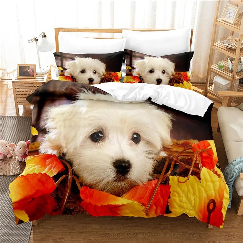 Pet Dog Bedding Ropa De Cama 140x210cm Cartoon Cat Duvet Cover Set Comforter Bedding Sets Twin Size Home Textile Hot Quality