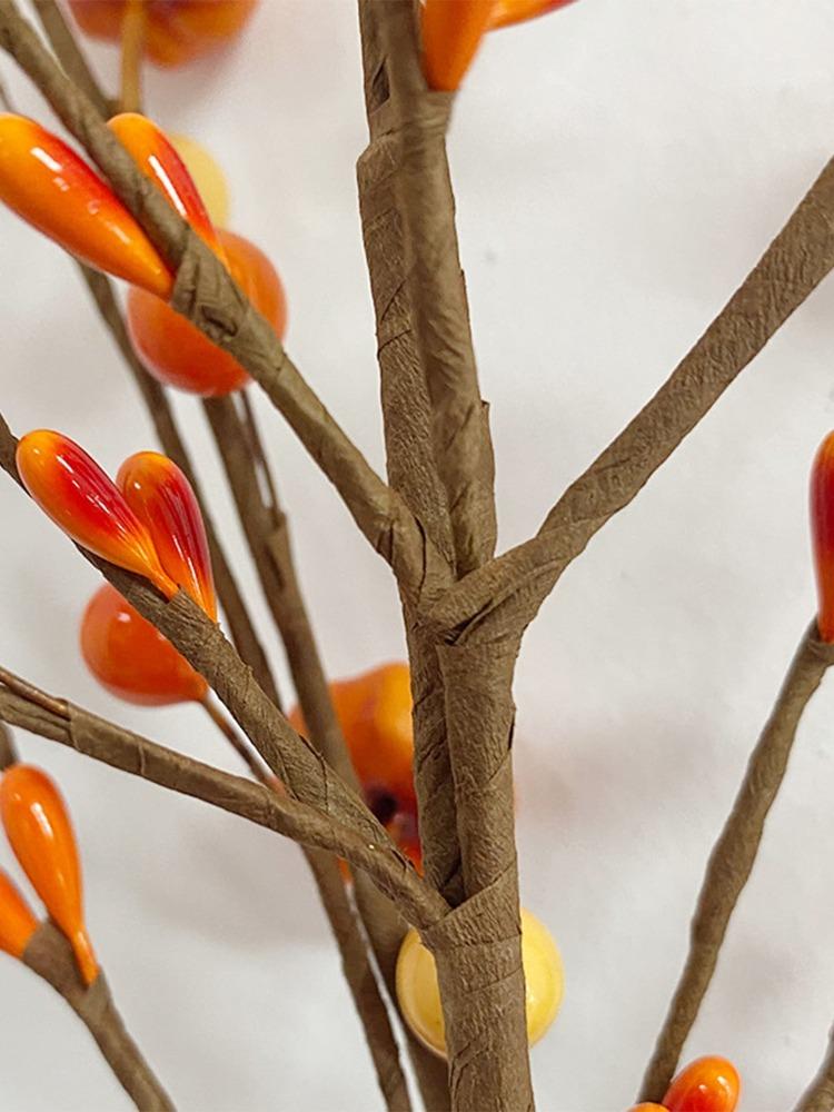 2 шт. искусственная осенняя ягода ветка тыквы осеннее цветочное растение для свадьбы на День благодарения домашний декор своими руками цветочная композиция