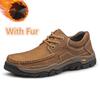 All-match Man Outdoor Hiking Shoes Warm Plush Fur Winter Casual Shoes New Men Trainers Travel Shoes Climbing Camping Footwear