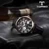 TORSO T601M Latumena Skeleton Automatic Diamond Watch Men's Metal Watch (leather Strap Included)