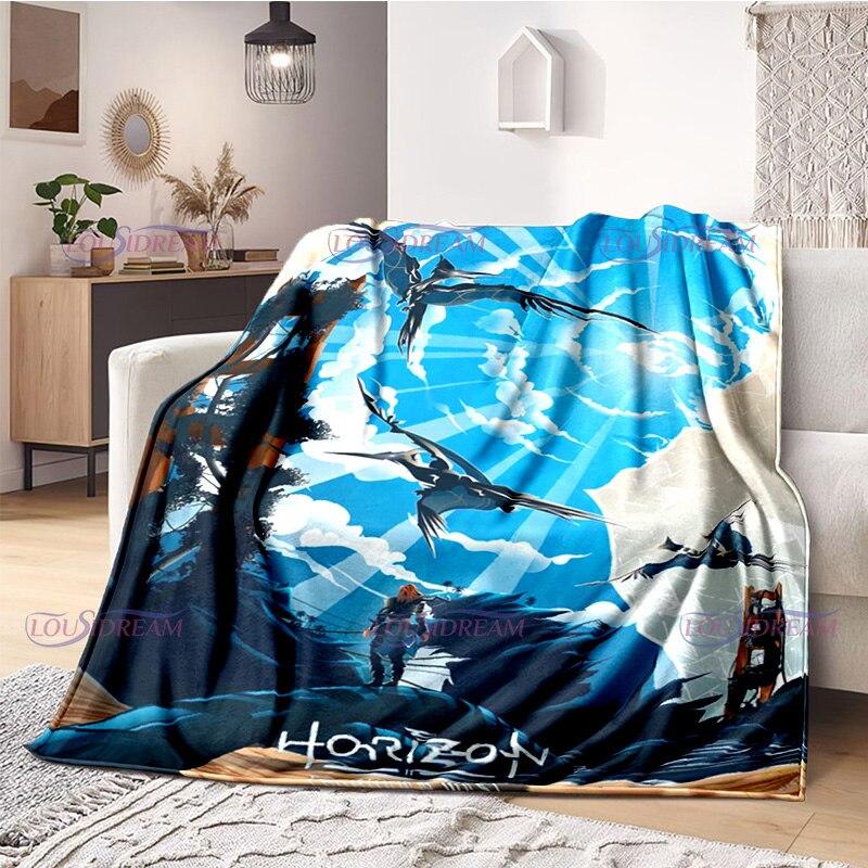 Одеяло для любителей геймеров Horizon Zero Dawn, игровое одеяло, флисовое одеяло, одеяло для взрослых и детей, покрывало для геймера, подарки