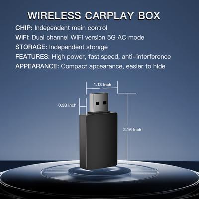 2025 Мини Беспроводной Адаптер CarPlay Смарт-бокс Car Play Донгл Bluetooth WiFi Быстрое Подключение Plug and Play Для OEM Проводного CarPlay Автомобиля