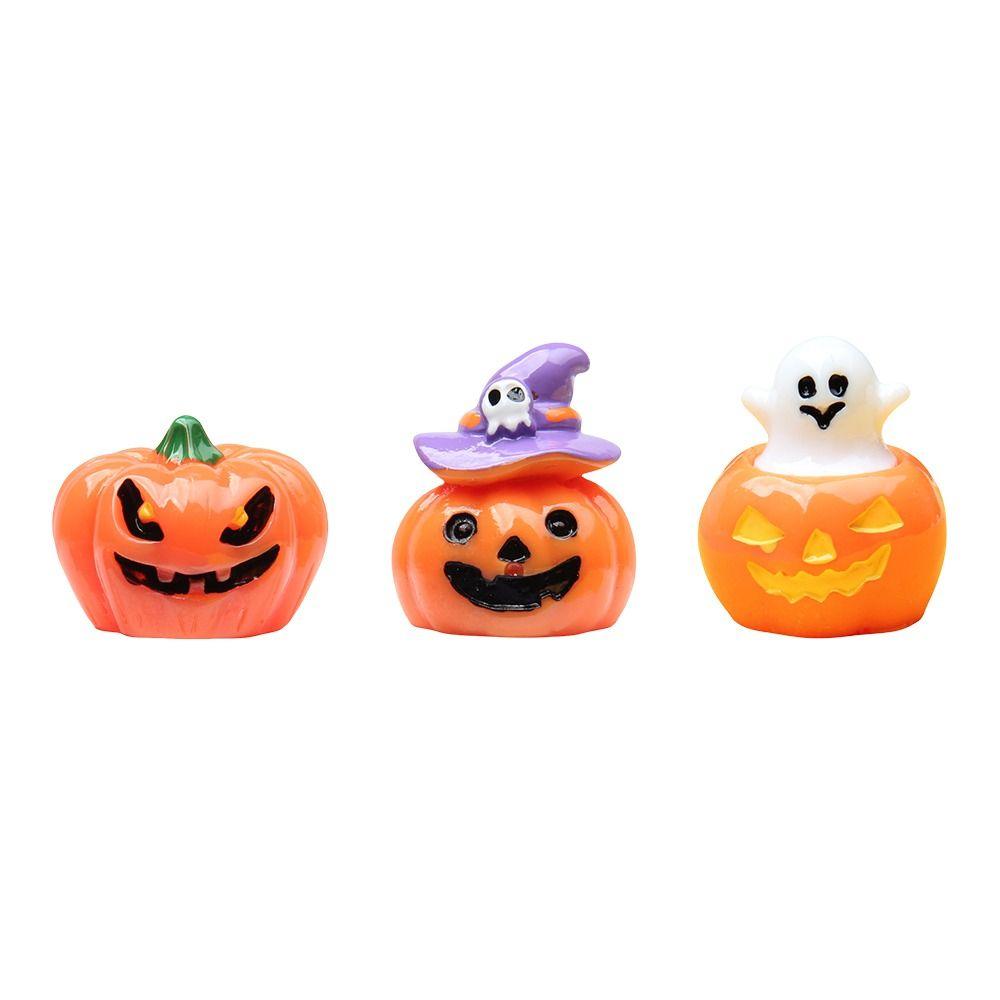 10pcs Resin Craft Miniature Figurines Halloween Desktop Ornament Micro Landscape Home Decoration