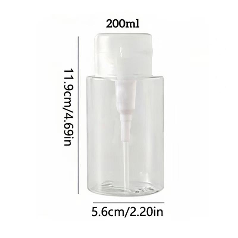 150ml Refillable Lockable Pump Bottle – Empty Dispenser for Nail Cleaner, Makeup Remover, and Manicure Solutions