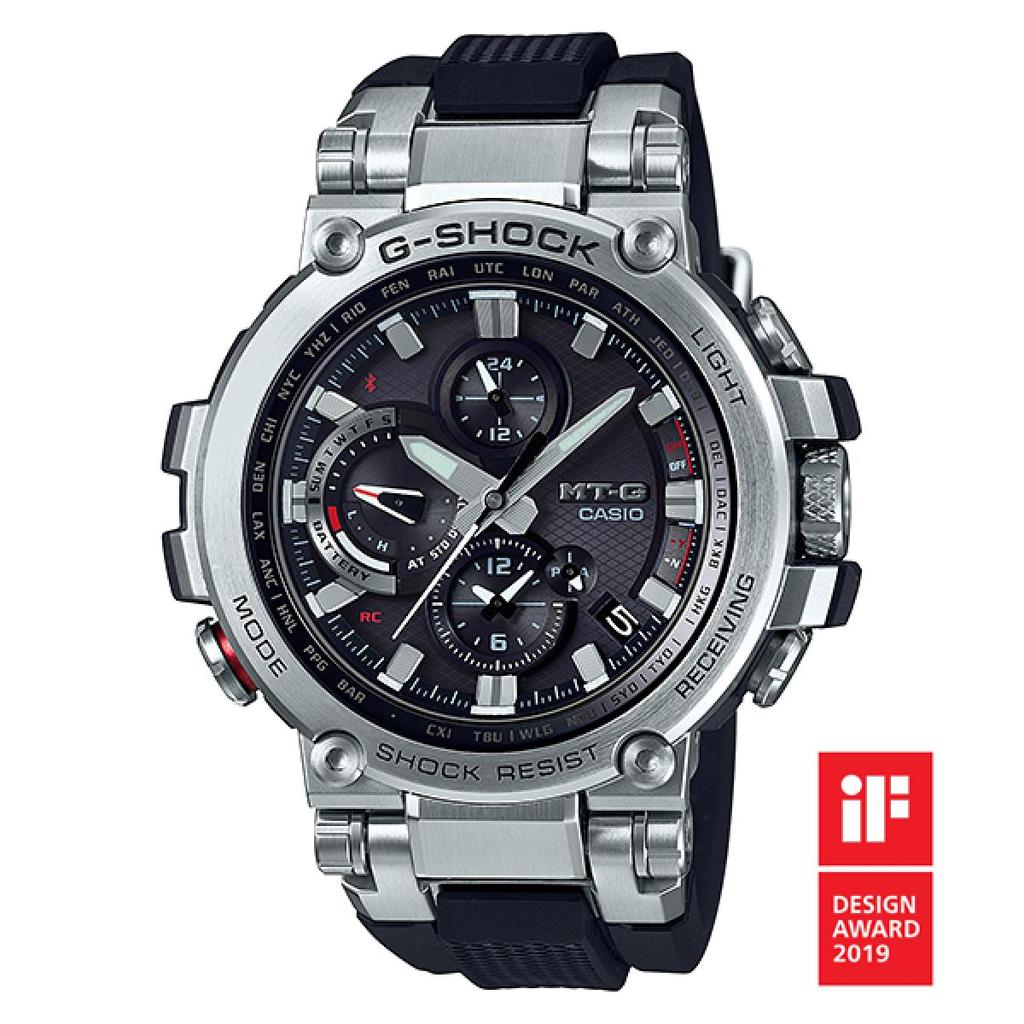 Casio G-SHOCK MTG-B1000-1AJF [MT-G Bluetooth Radio Wave Solar] Круглые часы Черный Нержавеющая сталь