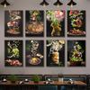 Kitchen Poster Pizza Steak Salad Hamburger Burrito Pictures Restaurant Wall Art Print Western Cuisine Canvas Painting No Frame