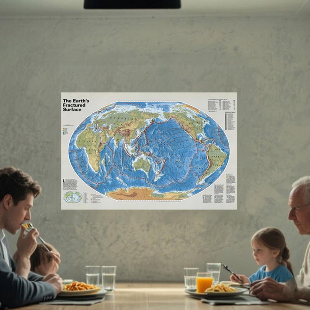 National Geographic Карта Северной Америки Плакаты Настенная картина для классной комнаты, студенческой комнаты и домашнего декора, настенный декор, туристические принадлежности