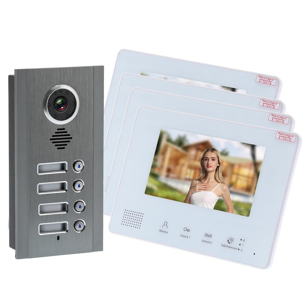 7in Direct Press Type Smart Video Door Phone Intercom System With Electric Strike for Villa House