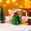 Yousheng Christmas Coffee Cup Christmas Tree Elk Stocking Gingerbread Man Mug 260ml Dishwasher Microwave Tea Cocoa Cup for Home Office Outdoor Use