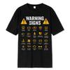 Funny Driving Warning Signs 101 Auto Mechanic Gift Driver T-Shirt Oversized Casual T Shirt Cotton Mens Tops Tees Cotton Clothing