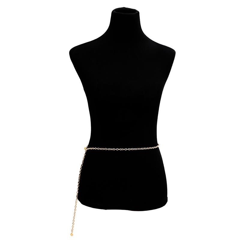 Women Lady Waist Chain Belt Metal Gold Silver Color Waistband Chain Belt