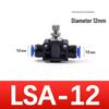Пневматический дроссельный клапан для воздушного шланга LSA4 PA6, регулирование скорости, регулируемый расход, односторонняя блокировка