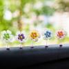 5Pcs Cute Sun Flowers Shaking Head Ornament Dashboard Decoration Car Interior Accessories Home Office Desk Decor