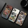 J-Япония Укиё-э S-Самурай Море Чехол для телефона Для iPhone 17pro, 16,15,14,13,12,11 X XR Plus, Другие Мягкий Черный Чехол