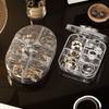Transparent Jewelry Storage Box Water Ripple Jewelry Organizer Portable Packaging Box  Rings