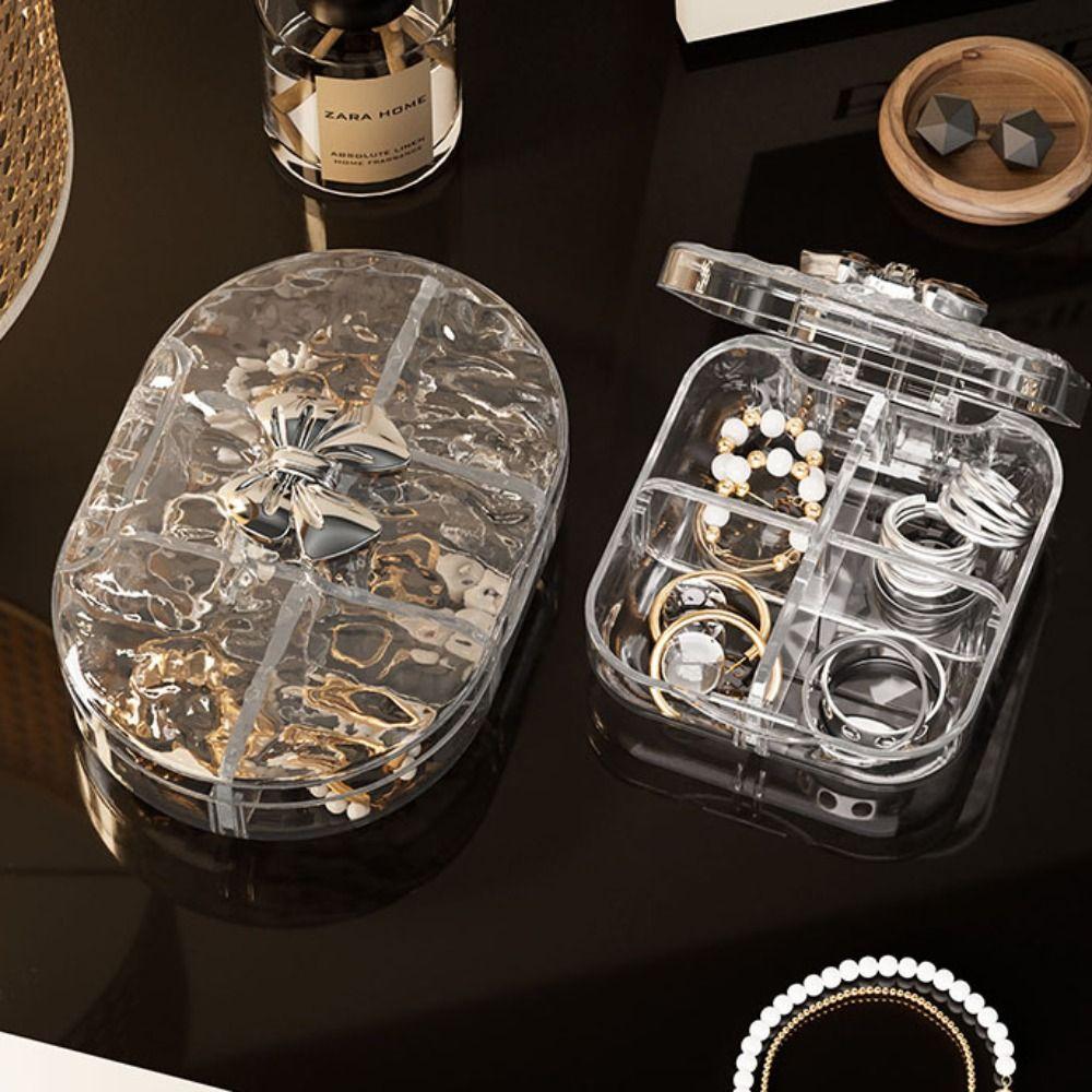 Transparent Packaging Box Water Ripple Jewelry Organizer Lightweight Jewelry Storage Box Earrings