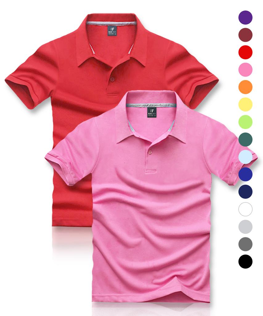 BLUEFORCE [2Pack] Bart Short Sleeve Polo Shirt (D Type)