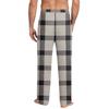 Мужские полосатые клетчатые повседневные брюки с карманами, домашние пижамные брюки