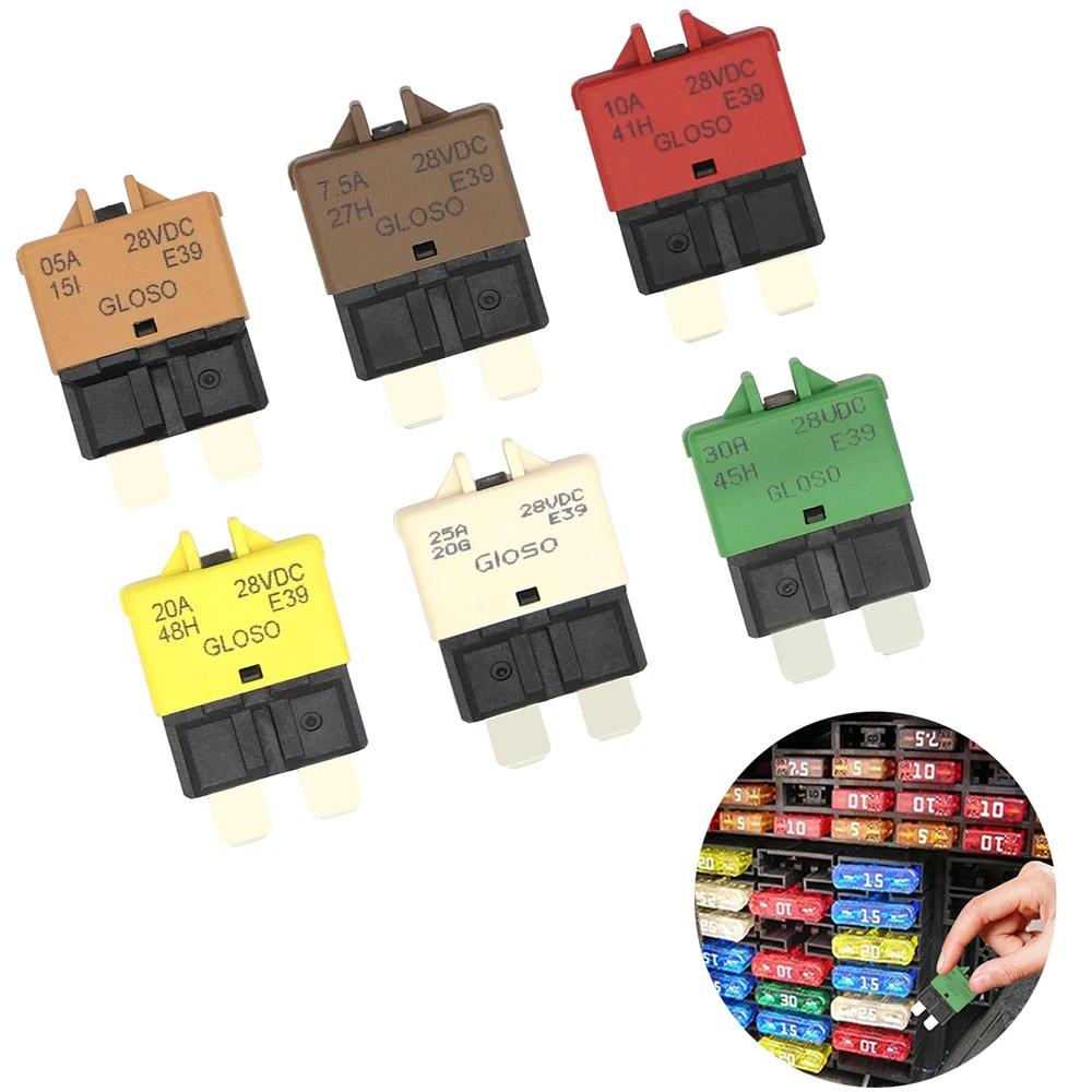 DC14/32V 5A-30A Automatic Reset Mini ATM Circuit Breaker Blade Fuse With Automatic Recovery for Car Motorcycle Truck Boat Marine Fuses4