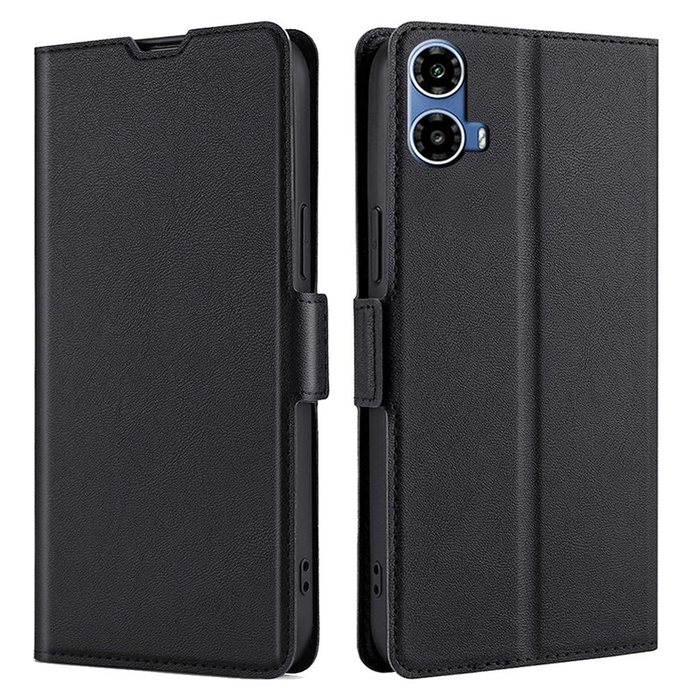 For Motorola Moto G45 5G/G34 5G Leather Case Side Magnetic Clasp Card Holder Phone Cover