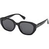 Солнцезащитные очки MaxMara с овальной оправой, унисекс, черные MM0156K