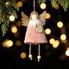 Cute Girl Style Tree Decor Christmas Ornament, Heart Angel Plush Hanging Pendant, Soft Decorative Ornaments for Windows Stuffed Pendant Holiday Party,