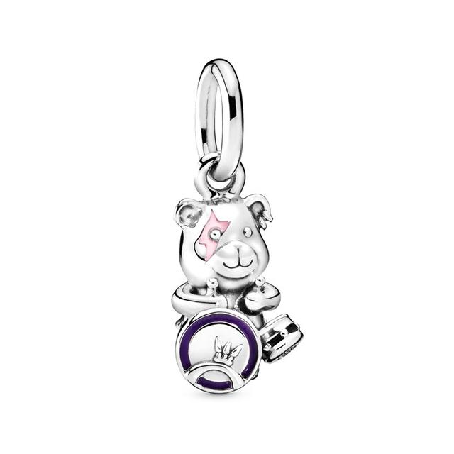 2 шт./лот посеребренные животные серии Ежик Лиса Панда висячие бусины подходят для браслетов-подвесок «сделай сам» ожерелья для женщин изготовления ювелирных изделий