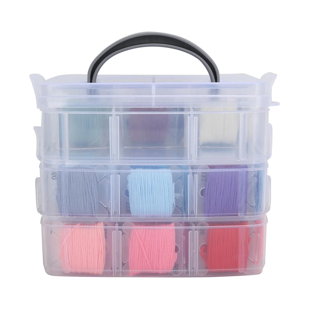 Embroidery Thread ThreeLayer Box 150Color Plastic Board Sewing Thread for Sewing Craft Products