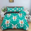 Top Cute Rabbit Print Bedding Set Cartoon Duvet Cover With Pillowcase Single Twin Queen King Size Quilt Cover No Bed Sheets