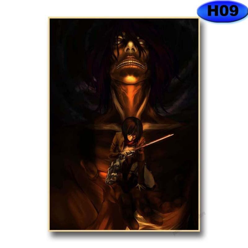 Attack On Titan Season 4 Poster Retro Kraft Paper Posters Prints Anime Decor Home Living Room Bar Art Painting Wall Stickers
