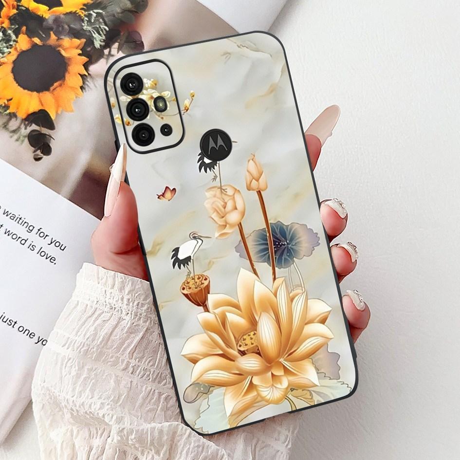Чехол для Motorola Moto G30 G20 G10 Чехол для телефона Новая Мода Цветок Мягкий Силикон Матовый Бампер на Moto G20 XT2128-1 G 10 G 30 Capa