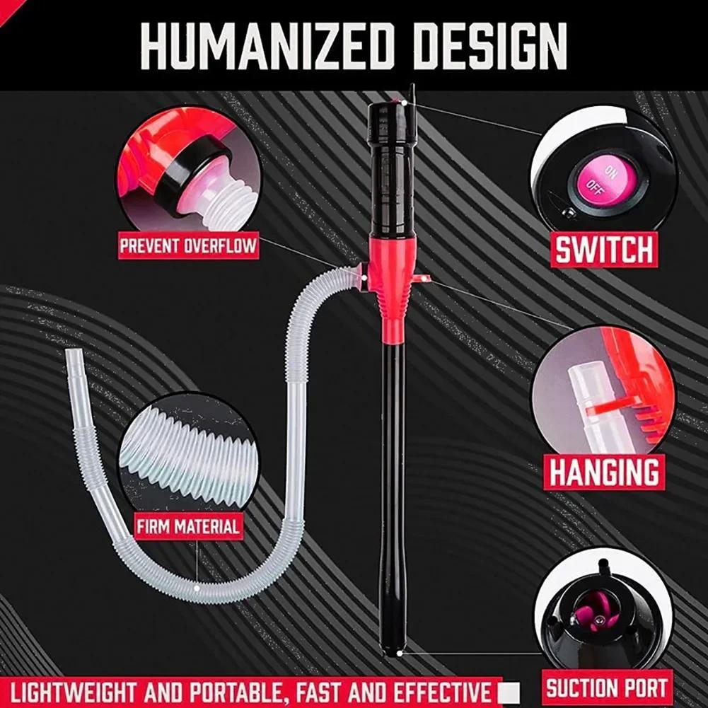 Насос для перекачки топлива с питанием от аккумулятора, автомобильный насос для перекачки бензина и масла с форсункой для регулировки расхода, жидкий бензин, топливный насос для перекачки бензина