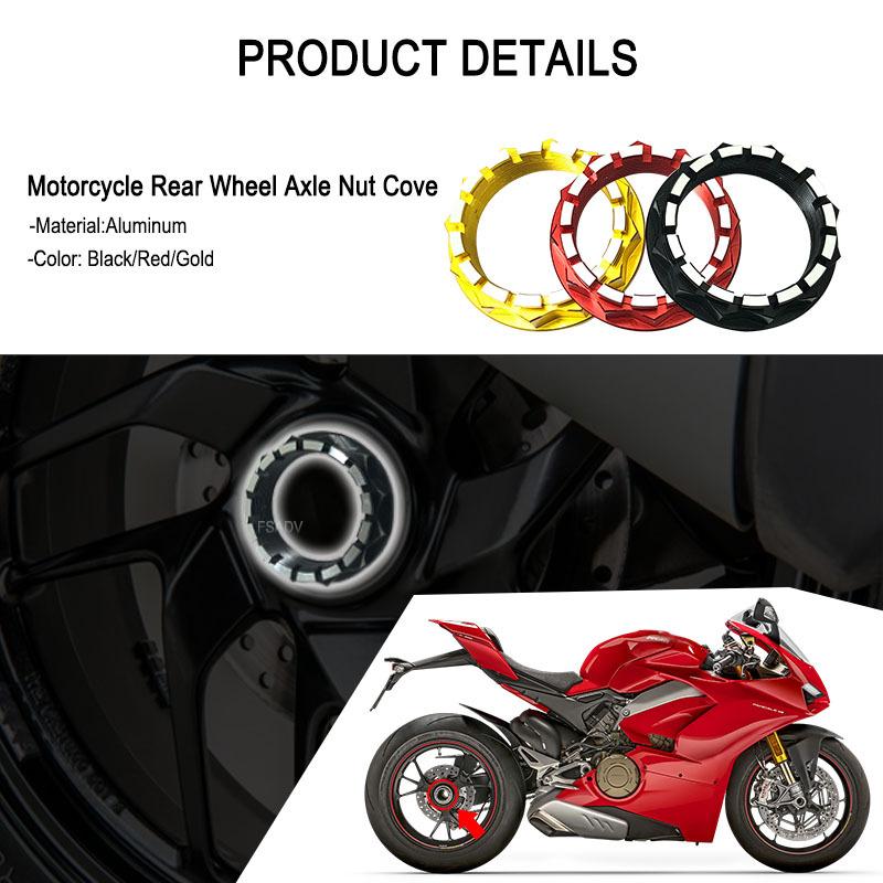 Подходит для Ducati MONSTER MULTISTRADA DIAVEL 1200 1260 1098 1199 1299 V4 Аксессуары для мотоциклов Алюминиевая крышка гайки оси заднего колеса