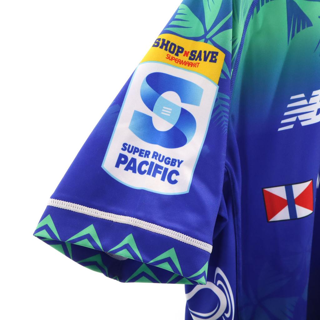 New Balance Фиджийская команда Drua регби Короткий рукав форма S синий Мужская Б/у