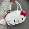 Hello Kitty Bowling Bag For Girls With Embroidered Butterfly Knot Clutch For Daily Use