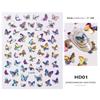 Nail Simulation Laser Butterfly Stickers 3D Stickers Waterproof Cute Butterfly Nail Stickers