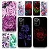 New Square Clear Soft Phone Case For Xiaomi Redmi Note 12 11 9S 9 8 10 Pro+ 7 8T 9C 9A 8A K40 Gaming Cover Beautiful Rose Flower