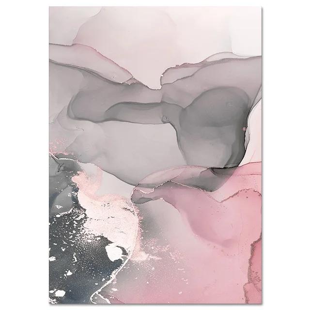 Скандинавский абстрактный розовый серый мрамор постеры принты холст картины настенные художественные картины гостиная в скандинавском стиле украшение дома