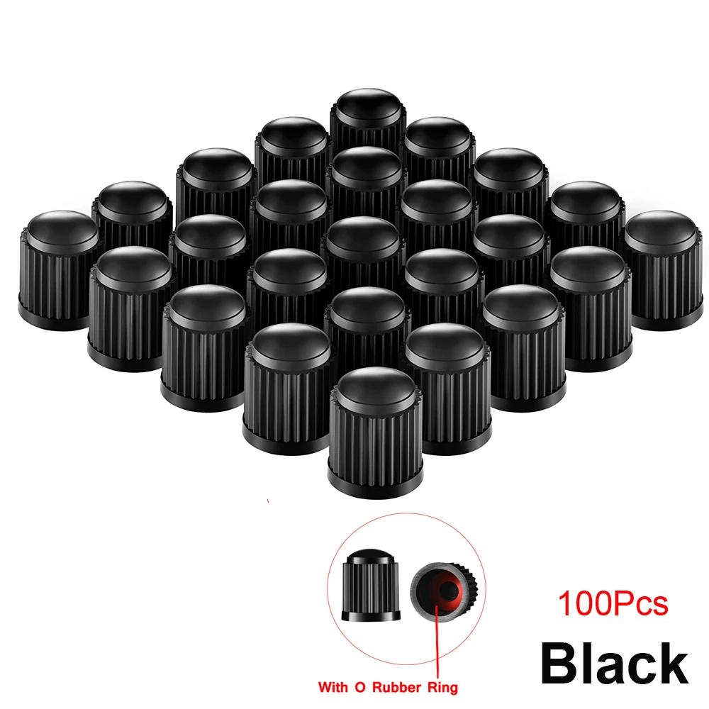 10-100Pcs Tire Valve Caps, Plastic Car Tire Stem Dust Covers Universal Valve Caps For Cars, Bicycle, Trucks, Motorcycles