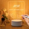 1pc Warm Light 3D Led Message Board Decorative Night Light With Usb Cable & For Holiday Decoration Like Mother's Day, Christma