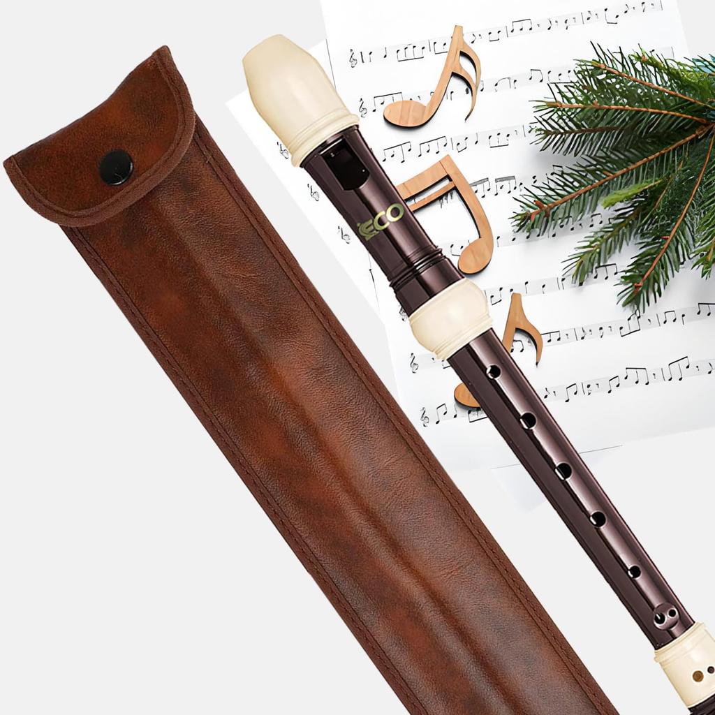Soprano Recorder Made of ABS German C Cleaning Fingering Leather Storage Resin, Style, Key, 8-hole Flute, Stick, Chart, Bag, Beginner-friendly