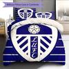Постельное белье с узором в виде эмблемы Leeds United, Домашний декор, Подарок на день рождения (1 пододеяльник + 2 наволочки, без наполнителя)