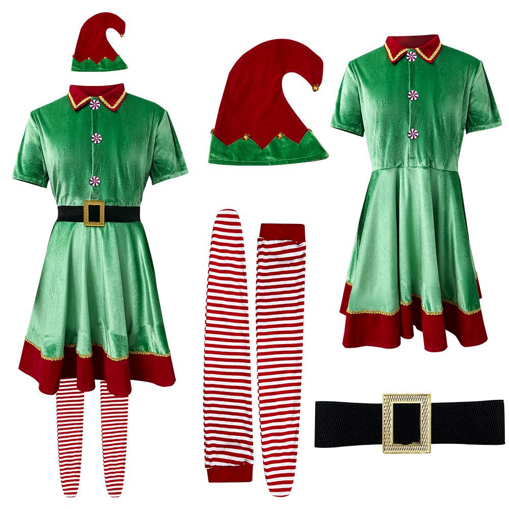Christmas Parent-child Elf Costume Christmas Costume Children's New Boys and Girls Toddler Santa Claus