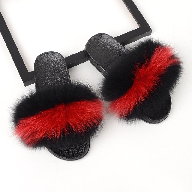 Realistic Fluffy Slippers Sandals For Women Girls Luxury Comfort