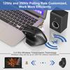 Large Wireless Mouse for Large 4800 DPI 6 Ergonomic Design with Quiet Computer Mouse with for and Windows X-31 Hands, 5-Level Switching, Buttons,