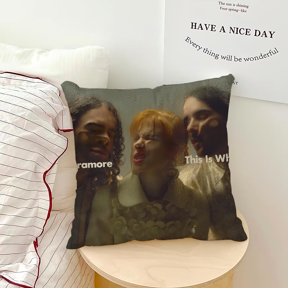 cool fashion Band PParamore cushion cover Comfort soft Pillowcase hogar Sofa Living Room Home bedside Decor pillowcovers Gift