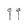 Surgical Stainless Cubic Half Silver 2 both 4SPE008SV 4SPE008SV [White Clover] Earrings, Steel, Zirconia, Hoop, Eternity, Hypoallergenic, & Silver,